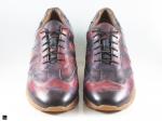Patina Finished Sneakers with Camouflage Finish in burgundy - 3