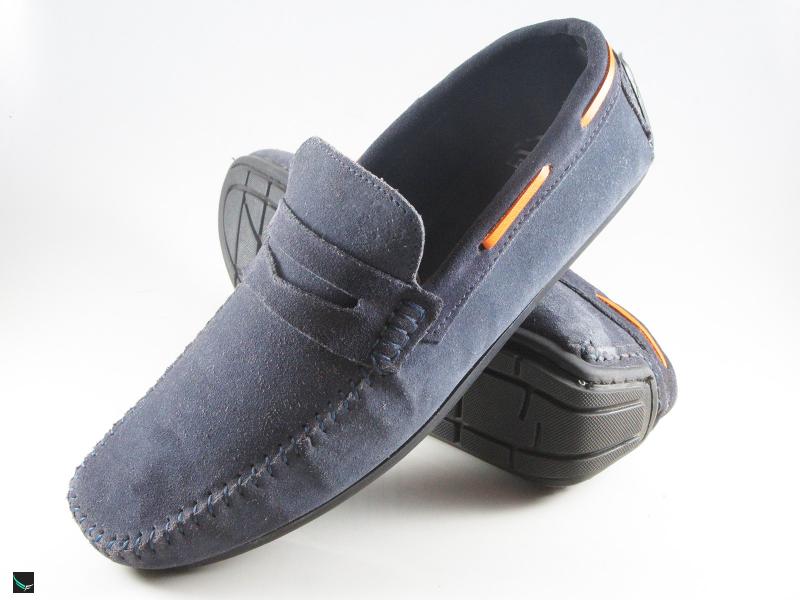 Suede moccasin with lace type for men
