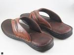 Brown leather slippers - 3