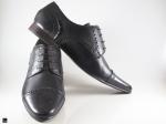 Trendy Pointed black Toe cut shoes with punch - 4