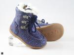 Dotted printed design shoes in blue for kids - 5