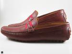 Stylish maroon loafers with honey button sole - 5