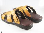 Flip flop Tan slippers in genuine leathers - 2