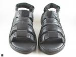 Black comfortable slippers in leathers - 4