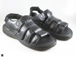 Black comfortable slippers in leathers - 1