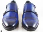 Stylish sky blue mens formal Shoe with double monk for wedding and other occasions - 2