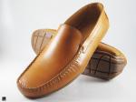 Stylish tan loafer with plain model - 5