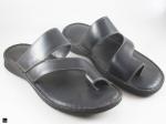 Black leather slippers - 2