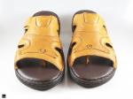 Flip flop Tan slippers in genuine leathers - 4