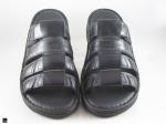 Slide black slippers with no toe ring - 4