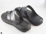 Black leather slippers - 3