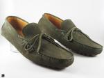 Stylish green suede loafer with mochi model - 2