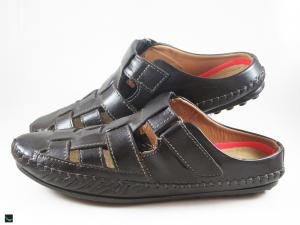 Black windowed mules for summer