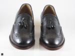 Stylish black men's formal Shoe with brogue in tassel for wedding and other occasions - 2