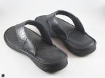 Black leather slippers - 2