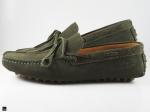 Stylish green suede loafer with mochi model - 5