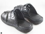 Slide black slippers with no toe ring - 2