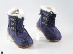 Dotted printed design shoes in blue for kids - 6