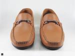 Stylish tan loafers with buckle - 2