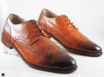 Stylish mens formal shoe for brougue with flower - 1