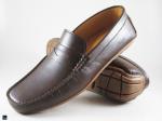 Plain brown drive-in shoes - 1