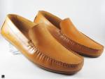Stylish tan loafer with plain model - 1