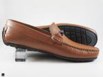 Stylish tan loafers with buckle - 4