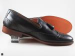 Stylish black men's formal Shoe with brogue in tassel for wedding and other occasions - 3