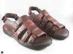 Comfortable slippers in brown - 1