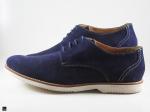 Stylish men's formal shoe for blue suede with Eva white sole - 4