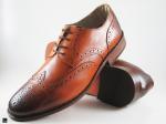 Stylish mens formal shoe for brougue with flower - 5